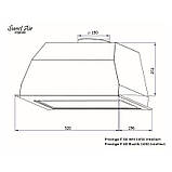 Витяжка Sweet Air Prestige 60 BK, що вбудовується, потужність 1450 куб/м. Тиха 39 дБ. Чорне скло. Італія, фото 4