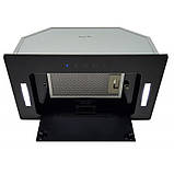 Вбудована чорна кухонна витяжка Luxor Stolz 60 LED 1450 куб. потужності. Тиха 39 дБ. Німеччина, фото 3