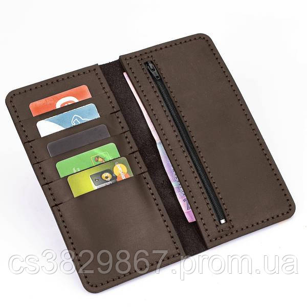 Стильное мужское кожаное партмоне кошелек LIMBSTER коричневого цвета из ...