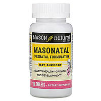 Мультивитамины для беременных Masonatal Prenatal Formulation Mason Natural 100 таблеток PI, код: 7423714