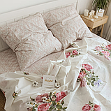 Сімейний комплект постільної білизни Ранфорс бавовна (17196) Постільне з двома підодіяльниками, фото 2