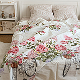 Сімейний комплект постільної білизни Ранфорс бавовна (17196) Постільне з двома підодіяльниками, фото 4