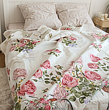 Сімейний комплект постільної білизни Ранфорс бавовна (17196) Постільне з двома підодіяльниками, фото 5