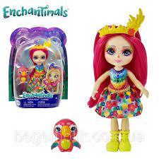 Енчантималс лялька сестричка Пічі Папуга й Чатер Enchantimals HCF99 Little Sisters Peachy Parrot & Chatte