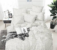 Двуспальный комплект постельного белья Белый бязь голд люкс Виталина