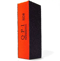 Баф полірувальний для нігтів QPI Professional грит 80/80, QB-131 Червоний Чорний
