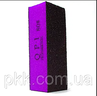 Баф полировочный для ногтей QPI Professional грит 80/80, QB-133 Фиолетовый Чёрный