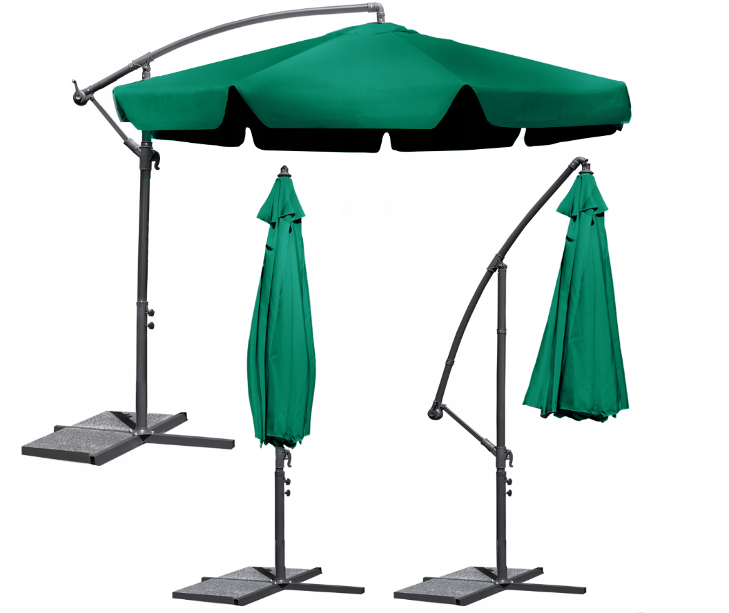 Складной садовый зонтик с боковым удлинителем Plonos Зеленая (4232) R_2146 - фото 1 - id-p1966070035