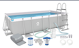 Басейн каркасний 17в1 Avenli 400x200x99 см прямокутний для саду дачі R_2064