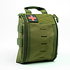 Сумка-аптечка тактична 15х20см, Хакі (без наповнення) / Військовий підсумок під аптечку на системі Моллі, фото 2