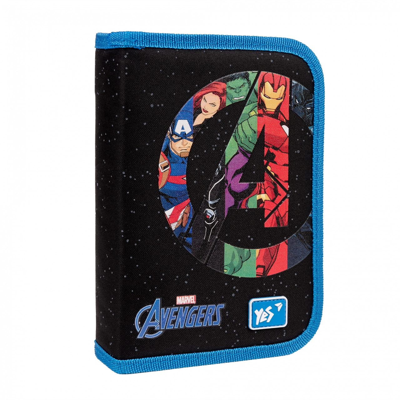 Пенал твердий YES одинарний з двома клапанами HP-04 Marvel Avengers 21х13х4 см чорний (533147)