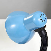 Світильник настільний на прищіпці під лампу Е27 Sirius TY 1108B блакитного кольору, фото 3