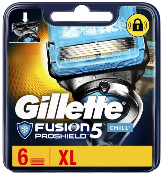Змінні касети Gillette Fusion ProShield Chill, на 5 лез (6шт.)