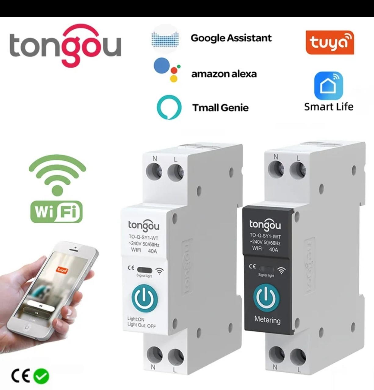 Купить Умный Wi-fi автомат 16А с мониторингом сети, Tongou, цена 700 ...