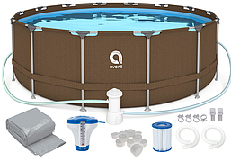 Басейн каркасний 16в1 Avenli 2822 круглий 457х84 см для саду дачі R_2064