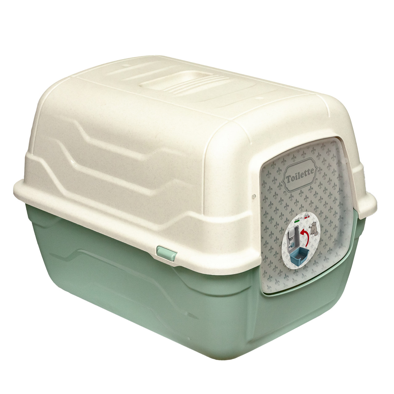 Закритий туалет Roto Toilet з лопаткою та фільтром для собак та котів, розмір 52 x 40 x 40 см