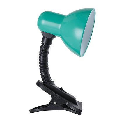Настільна лампа на затиску-прищіпці з гнучкою ніжкою на одну лампу Е27 Sirius TY 1108B зеленого кольору, фото 2