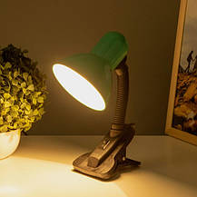 Настільна лампа на затиску-прищіпці з гнучкою ніжкою на одну лампу Е27 Sirius TY 1108B зеленого кольору, фото 3