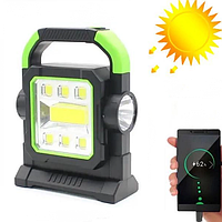 Світлодіодний акумуляторний Ліхтар Прожектор із сонячною панеллю + Power Bank Torch HC-7078 (7078B)