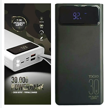 Повербанк Power Bank Power Way TX-30 30000mAh / реальна ємність / Чорний / з підтримкою швидкої зарядки