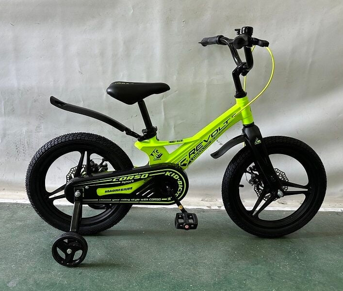 Детский Двухколесный велосипед 16" "CORSO Revolt" MG-16095 Магний с ...