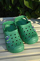 Кроксы детские для мальчика зеленого цвета 165375L