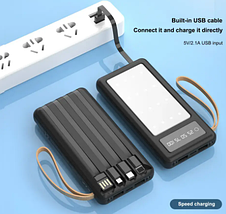 Повербанк Power Bank PZX-C160 20000mAh / Чорний / реальна ємність, фото 2