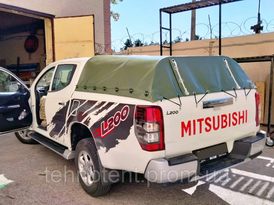 Захисний тент на кузов / багажник пікапа Mitsubishi L200 (тканина ПВХ, колір в асортименті)
