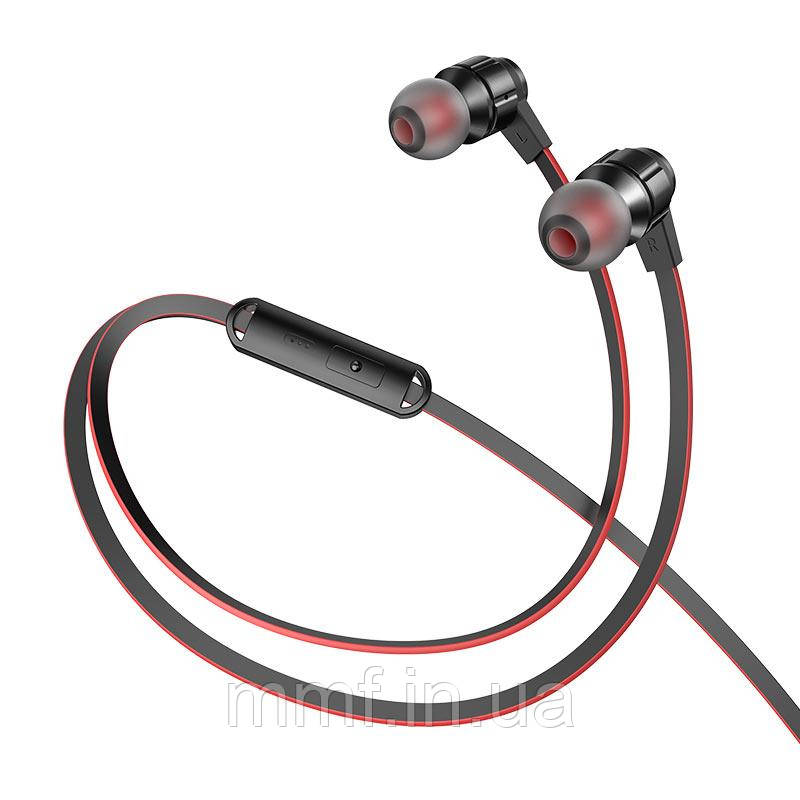 Дротові навушники HOCO M85 Platinum sound universal earphone with mic / magic black night