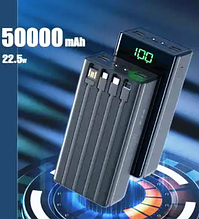 Повербанк Power Bank PZX-V50 50000 mAh 22.5W / реальна ємність / Швидка зарядка