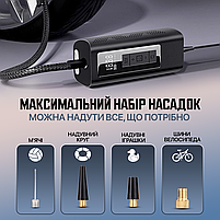 Автокомпресор портативний з функцією Power Bank, автомобільний компресор SBTR, фото 5