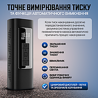 Автокомпресор портативний з функцією Power Bank, автомобільний компресор SBTR, фото 4