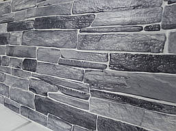 Декоративна ПВХ панель "Камінь сірий" 960х480х4мм.