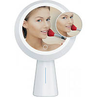 Косметичне настільне дзеркало для макіяжу з підсвіткою Remax Beauty Makeup mirror RL-LT16 1800mAh White