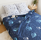 Євро комплект постільної білизни Ранфорс бавовна 200х220 (21456) Двоколірна постільна білизна, фото 3