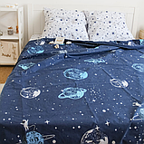 Євро комплект постільної білизни Ранфорс бавовна 200х220 (21456) Двоколірна постільна білизна, фото 4