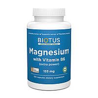 Магний и витамин В6 Magnesium with Vitamin B6 Biotus экстра сильный 150 капсул DM, код: 7289490