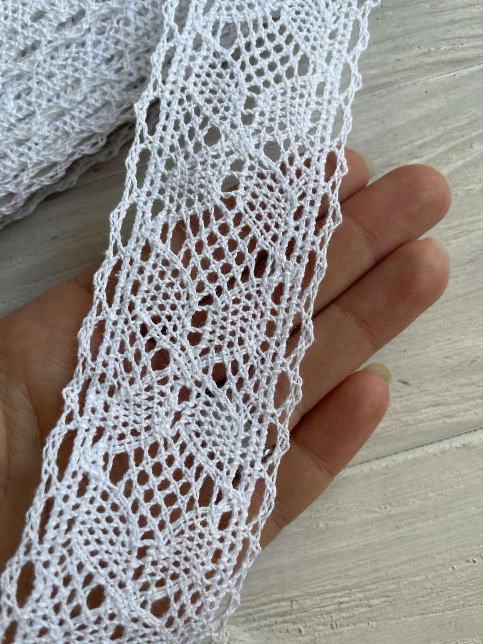 Мереживо в'язане " Marill 5010В " біле рулон 15 ярдів