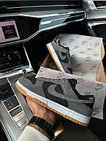 Мужские кроссовки Nike SB Dunk серые, кроссовки найк сб данк низкие замшевые, найки мужские данки