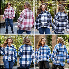 Жіноча сорочка з кашеміру довгий рукав розміри батал