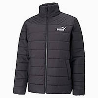 Куртка спортивная мужская Puma Essentials+ Padded 849349 01 (черная, осень-зима, термо, синтетика, лого пума)