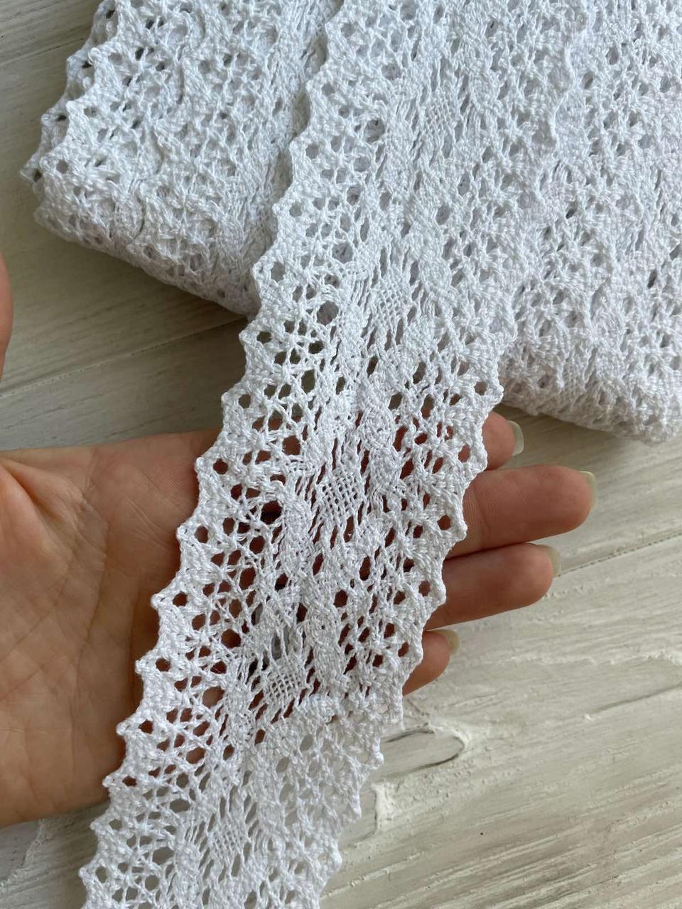 Мереживо в'язане " Marill А039 " біле рулон 15 ярдів, фото 1