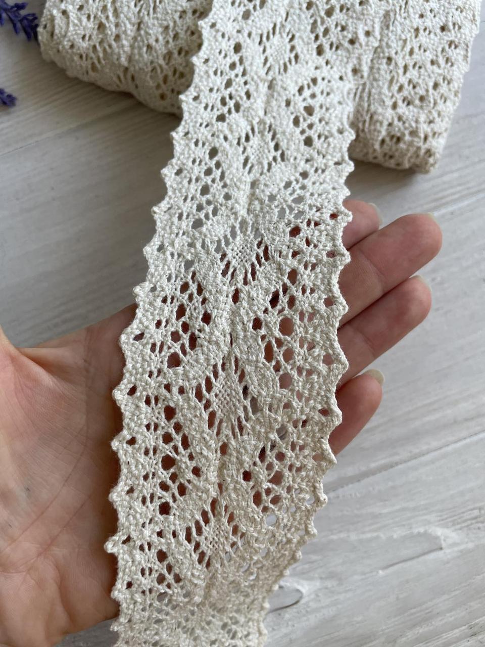 Мереживо в'язане " Marill D30095 " бежеве рулон 15 ярдів