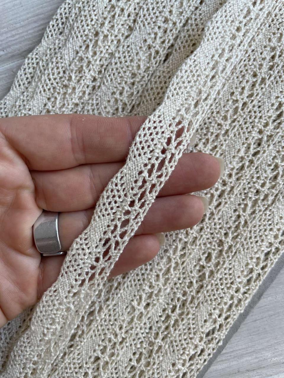 Мереживо в'язане " Marill 30097 " бежеве рулон 15 ярдів