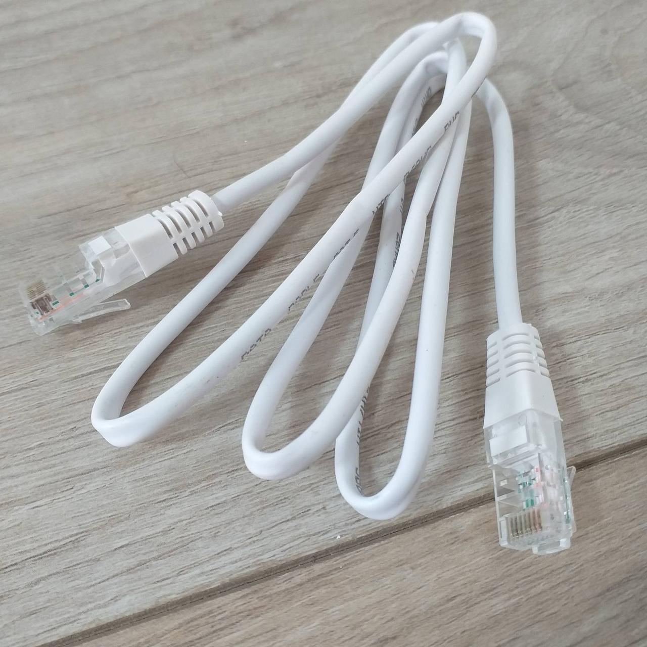 Патч-корд cat.5 RJ45-RJ45 1 м Білий (KG-11174), фото 1