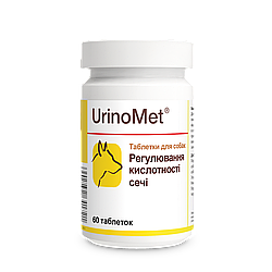 Кормова добавка Уриномет для собак – регулювання кислотності сечі, 60 табл.