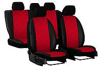 Универсальные авто чехлы на сиденья из эко кожи Pok-ter ELIT Premium с красной вставкой CT, код: 8036277