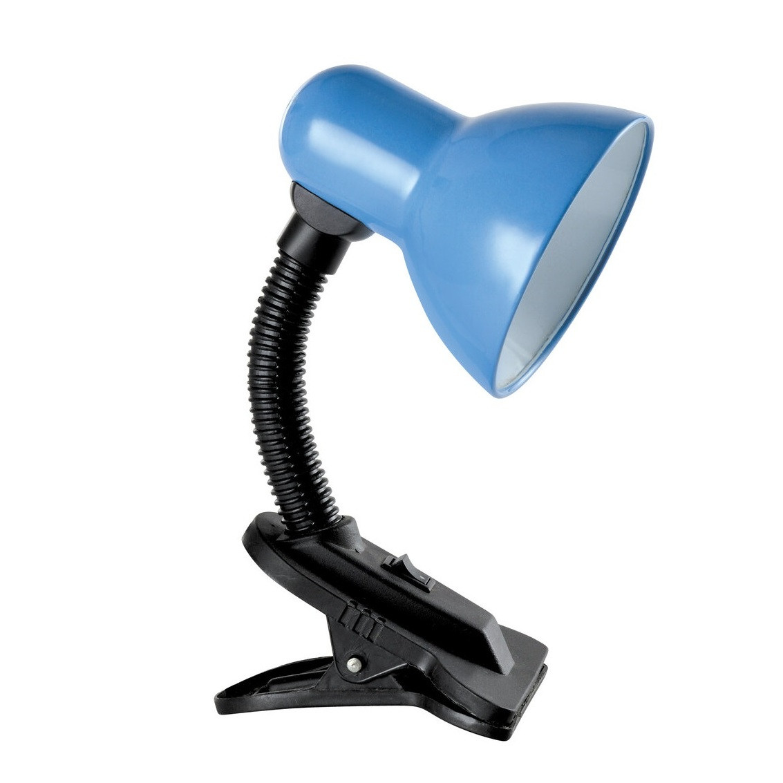 Світильник настільний на прищіпці під лампу Е27 Sirius TY 1108B блакитного кольору
