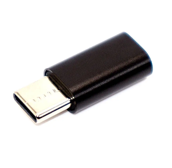 Адаптер TYPE C штекер TYPE C — гніздо micro USB Чорний (KG-11175)