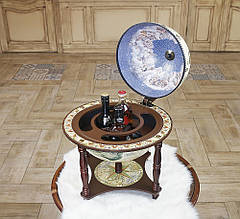 Настільний глобус-бар на чотирьох ніжках "Карта світу" дерев'яний зі сферою Ø330 мм